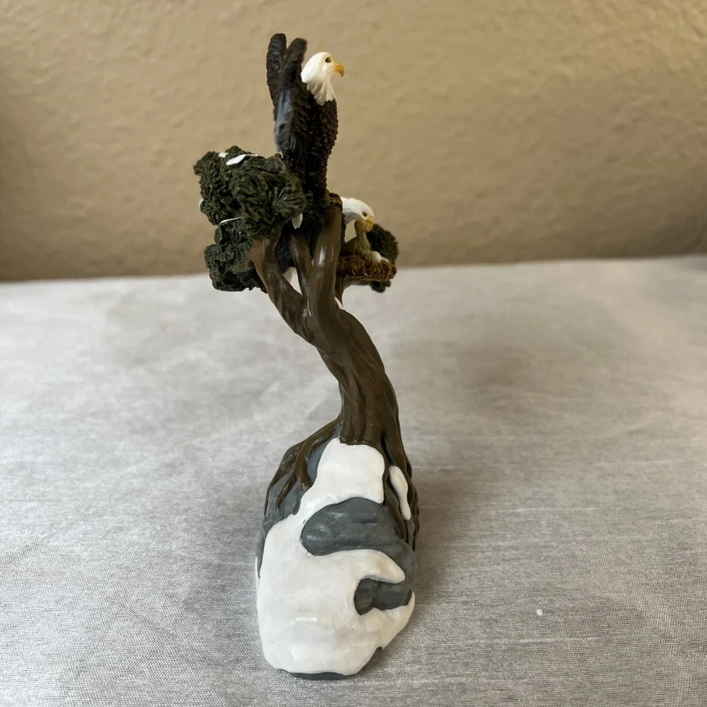Vintage 2001 Department 56 BALD EAGLE NESTING SNOW VILLAGE CHRISTMAS #52972